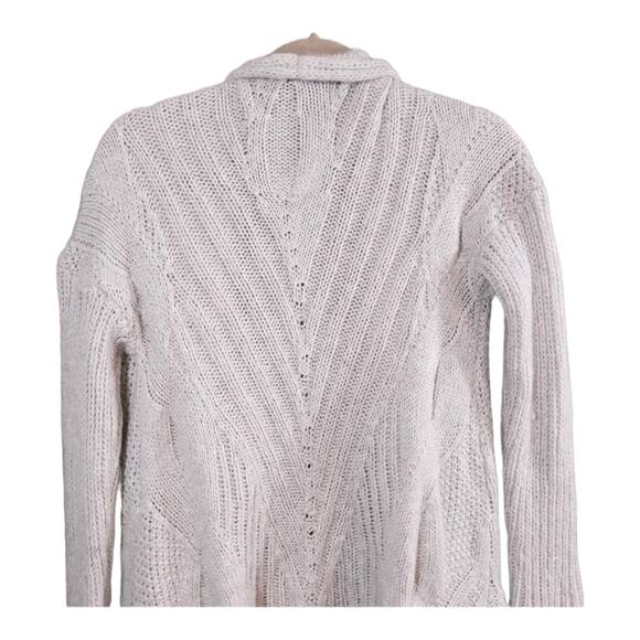 Eileen Fisher Airy Cascading Open Cable Cardigan Linen Mohair Women's XS - Picture 6 of 7